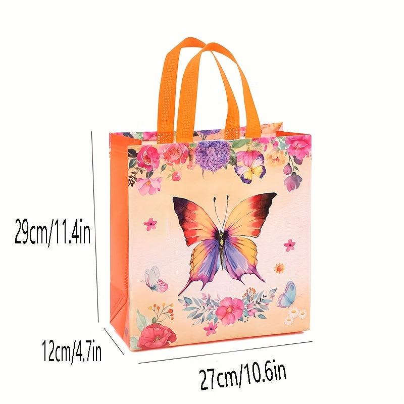4pcs Butterfly Gift Bag Birthday Series Packing Souvenir Tote Bag