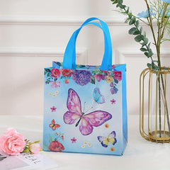 4pcs Butterfly Gift Bag Birthday Series Packing Souvenir Tote Bag