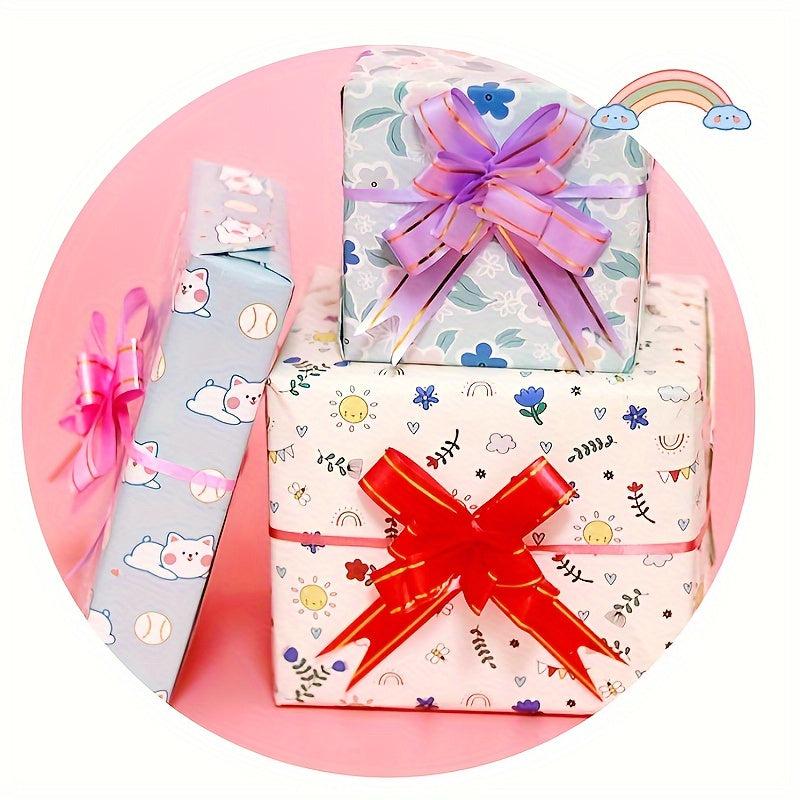 10pcs Small Wedding Cigarette Candy Boxes Flowers Ribbons Gift Packaging
