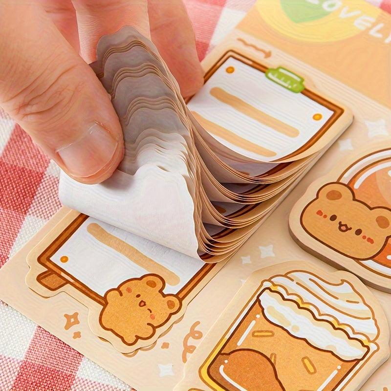 3pcs Cartoon Sticky Note Set Rabbit Bear School Supplies
