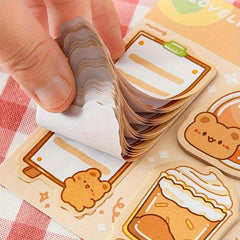 3pcs Cartoon Sticky Note Set Rabbit Bear School Supplies