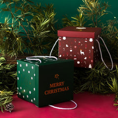 2pcs Christmas Gift Boxes With Lids Cardboard Corrugated Mailer