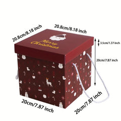 2pcs Christmas Gift Boxes With Lids Cardboard Corrugated Mailer