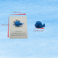 1pc Pocket Hug Get Whale Soon Card Resin Whale Keepsake Token