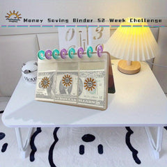 52-Week Savings Challenge Binder: School Supplies Notebook