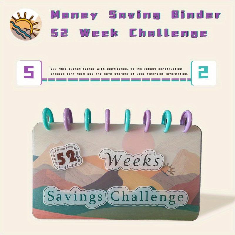 52-Week Savings Challenge Binder: School Supplies Notebook