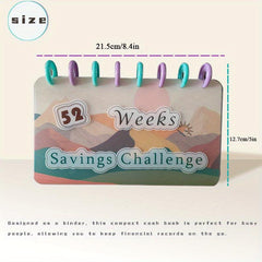 52-Week Savings Challenge Binder: School Supplies Notebook