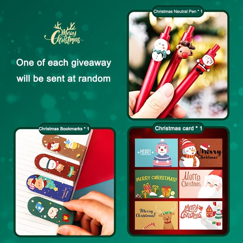 Christmas Notebook Holiday Gift Set With Pen & Card