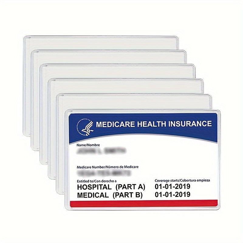 Waterproof Medical Insurance Card Holder Protective Cover, Clear PVC Soft Cover