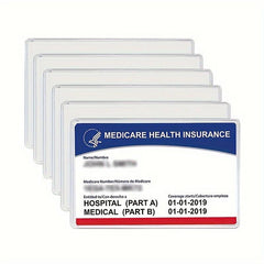 Waterproof Medical Insurance Card Holder Protective Cover, Clear PVC Soft Cover