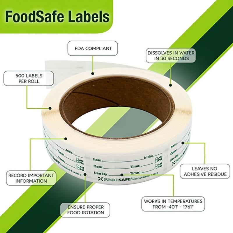 250pcs Food Storage Labels Removable Freezer Labels For Containers