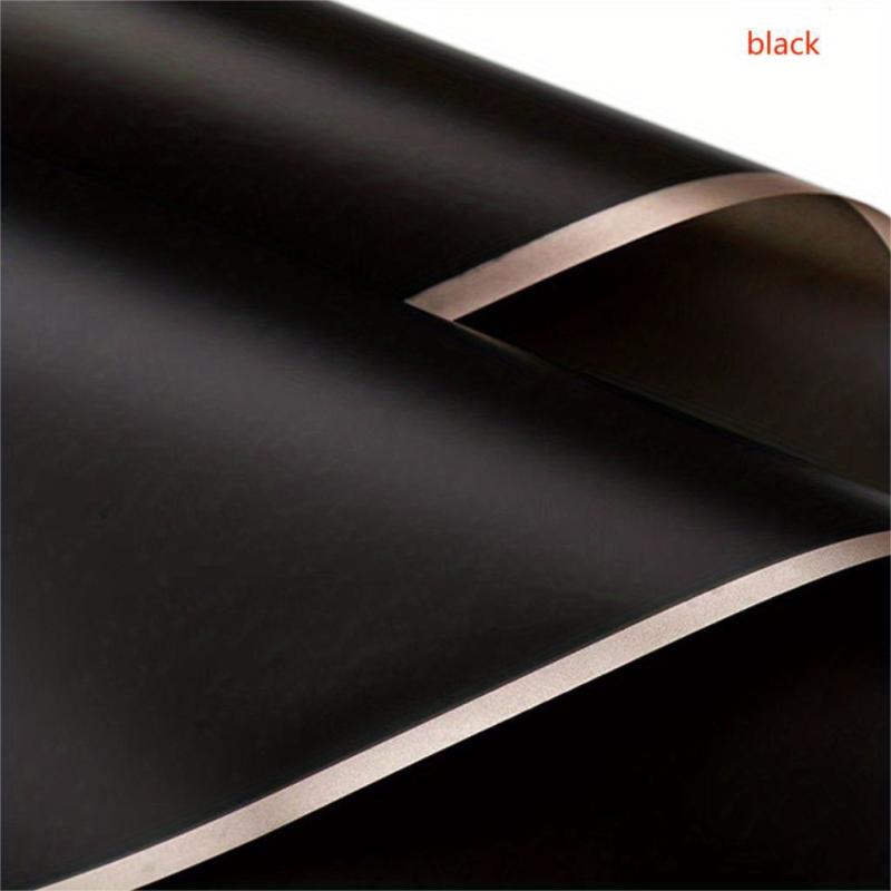 Golden Edged Jelly Film Flower Packaging Paper - 10pcs