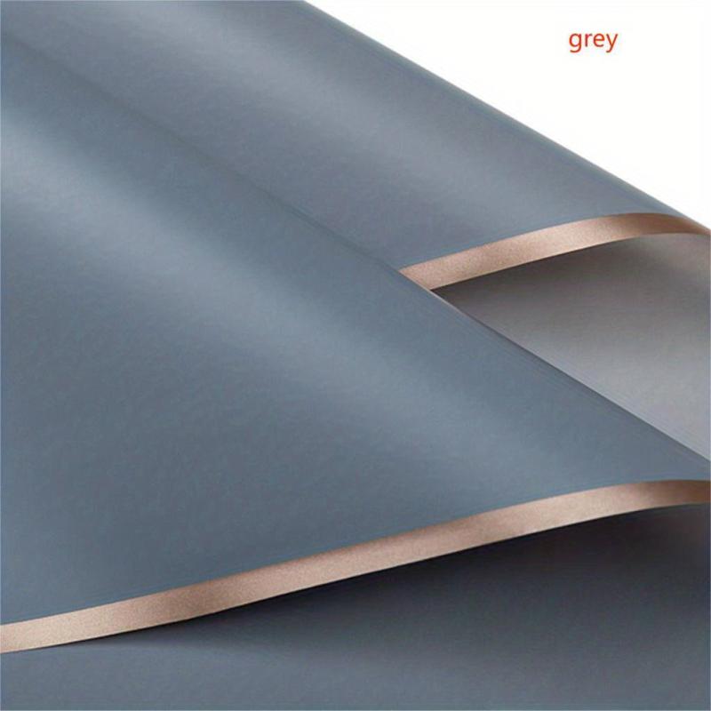 Golden Edged Jelly Film Flower Packaging Paper - 10pcs