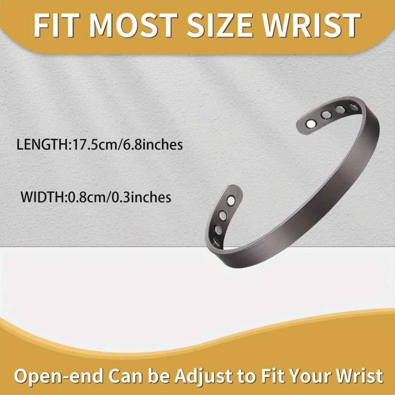 Pure Copper Magnetic Bracelet Healing Magnets Adjustable Bangles