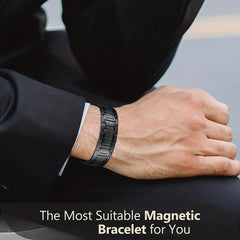 3pcs Magnetic Bracelets For Men Titanium Steel Ultra Strength 3 Rows Magnets