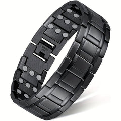 3pcs Magnetic Bracelets For Men Titanium Steel Ultra Strength 3 Rows Magnets