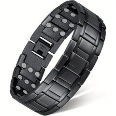 3pcs Magnetic Bracelets For Men Titanium Steel Ultra Strength 3 Rows Magnets