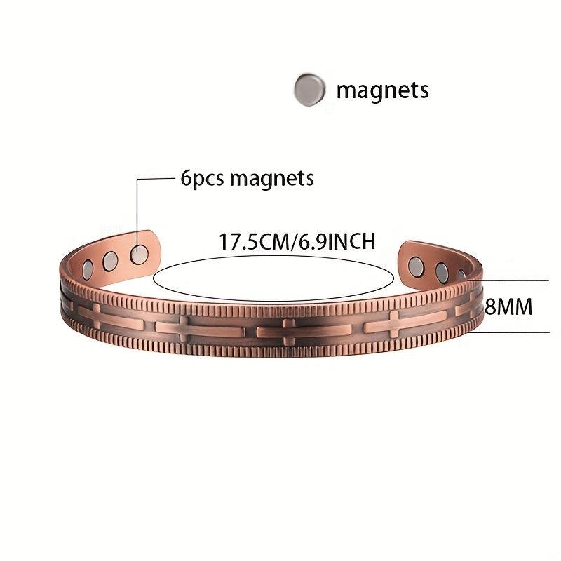 99 9 Pure Copper Christian Magnetic Therapy Bracelet for Men & Women