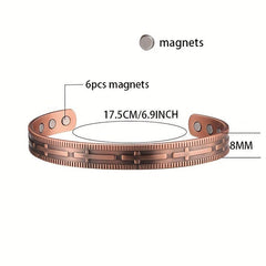 99 9 Pure Copper Christian Magnetic Therapy Bracelet for Men & Women