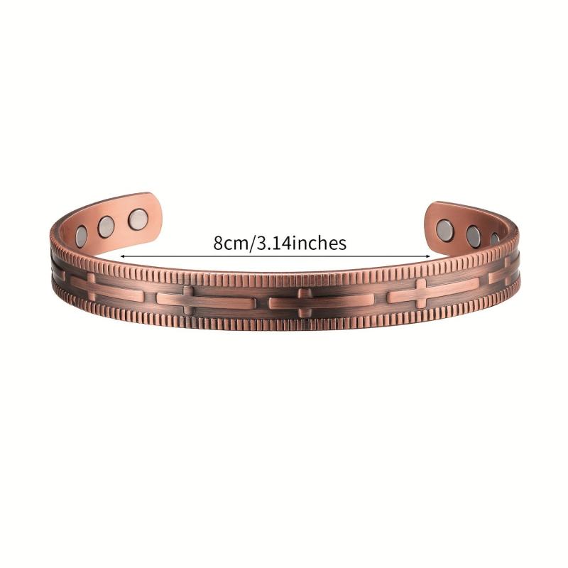99 9 Pure Copper Christian Magnetic Therapy Bracelet for Men & Women