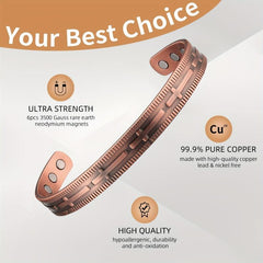 99 9 Pure Copper Christian Magnetic Therapy Bracelet for Men & Women