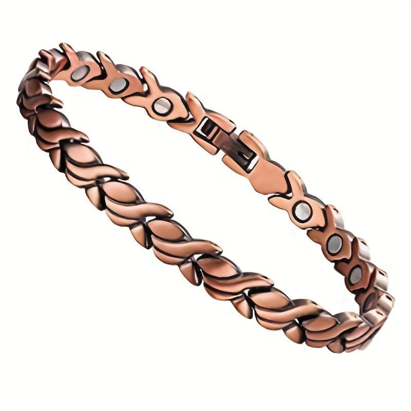 Solid Copper Fish Shape Magnetic Bracelet for Joint Pain Relief