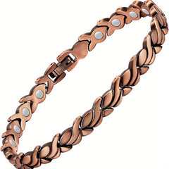 Solid Copper Fish Shape Magnetic Bracelet for Joint Pain Relief