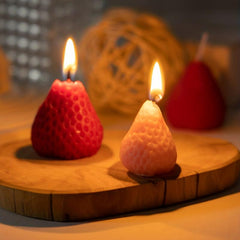 9pcs Strawberry Scented Candles in Creative Box Aromatherapy Soy Wax Decor