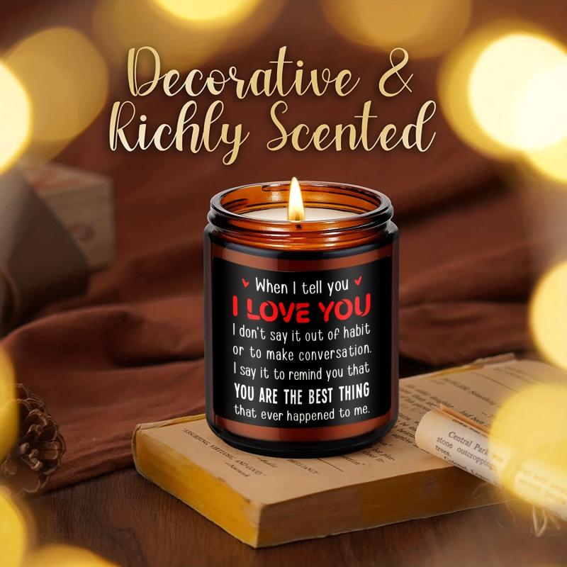 Scented Aromatherapy Glass Jar Candles for Anniversary Wedding Romantic Gift