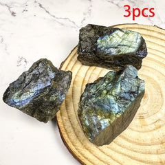 Labradorite Rough Stone 5pcs for Jewelry Making & Home Decor
