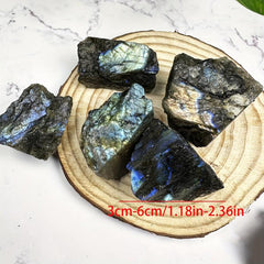 Labradorite Rough Stone 5pcs for Jewelry Making & Home Decor