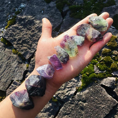 Natural Green Fluorite Raw Crystal for Tumbling Polishing Reiki