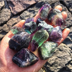 Natural Green Fluorite Raw Crystal for Tumbling Polishing Reiki