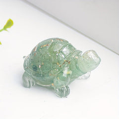 Natural Crystal Crushed Stone Epoxy Turtle Ornaments Fish Tank Decoration