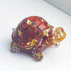 Natural Crystal Crushed Stone Epoxy Turtle Ornaments Fish Tank Decoration