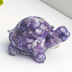 Natural Crystal Crushed Stone Epoxy Turtle Ornaments Fish Tank Decoration