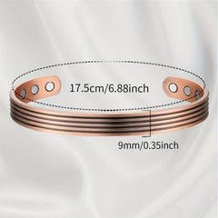 Copper Magnetic Bracelet 99.99% Pure Copper Cuff Bangle