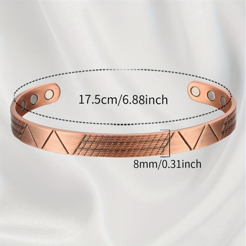 Copper Magnetic Bracelet 99.99% Pure Copper Cuff Bangle