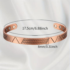 Copper Magnetic Bracelet 99.99% Pure Copper Cuff Bangle
