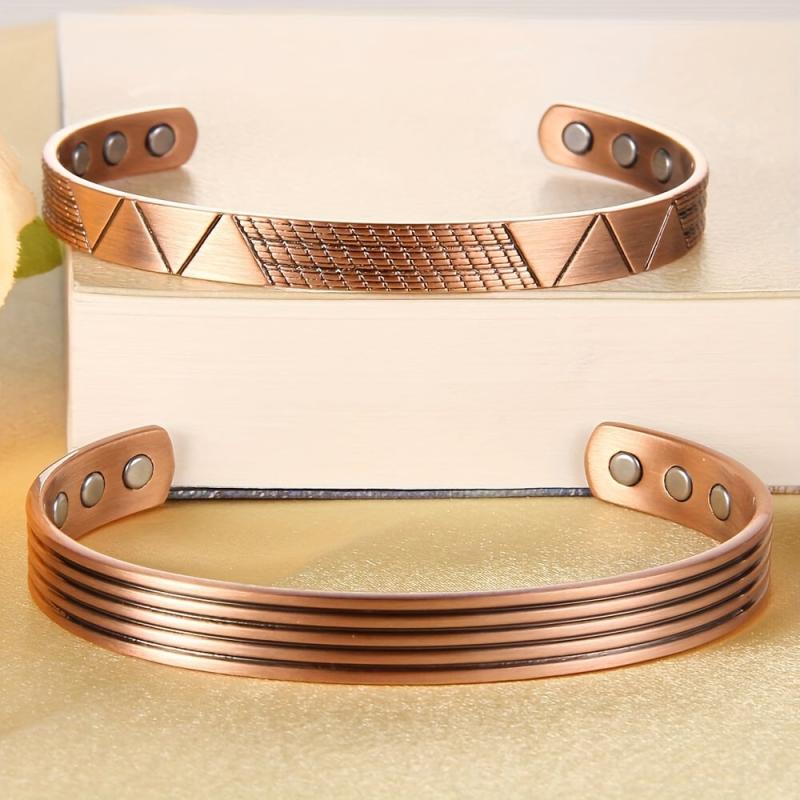 Copper Magnetic Bracelet 99.99% Pure Copper Cuff Bangle