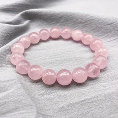 8mm Rose Quartz Stone Bracelet - Perfect Gift for Birthdays