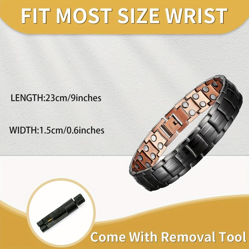 Men's Copper Magnetic Bracelet 3500 Gauss Magnet Jewelry