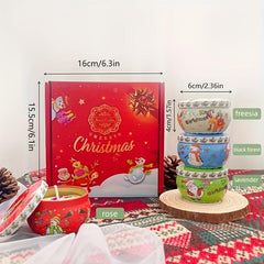 4pcs Christmas Scented Candles Sets For Women Aromatherapy Candle For Home