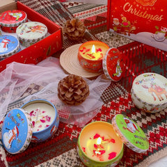 4pcs Christmas Scented Candles Sets For Women Aromatherapy Candle For Home