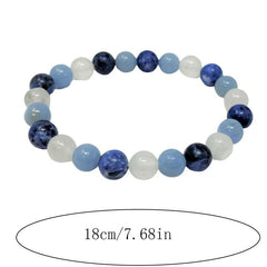 Positive Energy Bracelet Clear Quartz Angelite Sodalite