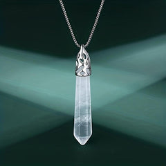 Healing Crystals Hexagonal Stones Necklace Reiki Gemstone Quartz Jewelry