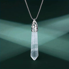Healing Crystals Hexagonal Stones Necklace Reiki Gemstone Quartz Jewelry