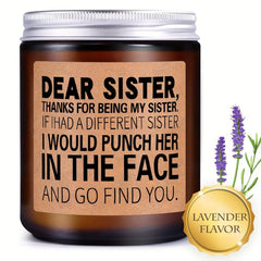 Lavender Candle - Ideal Gift for Sisters, Family and Friends - Home Decor
