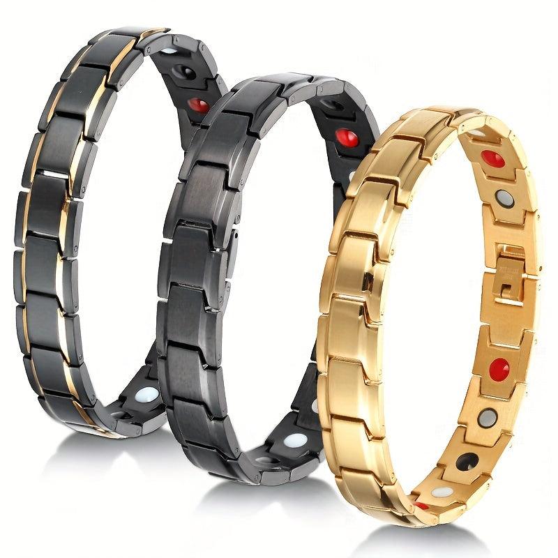 Magnetic Bracelet Titanium Steel Magnet Stone Couple Bracelet