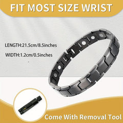 Men's Titanium Steel Magnetic Bracelet Adjustable Length